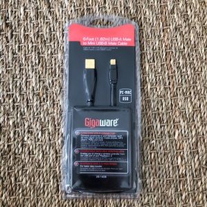 Gigaware 6-foot USB-A male to Mini USB-B cable